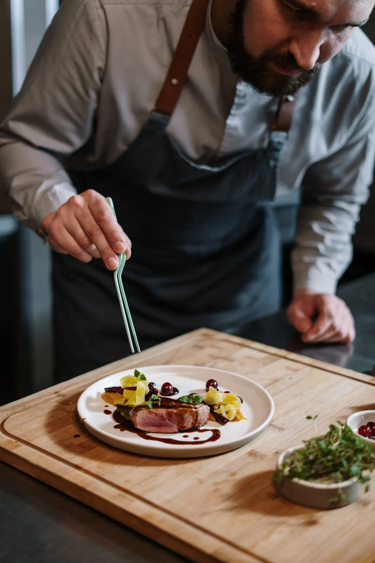 En cuisine, service du soir