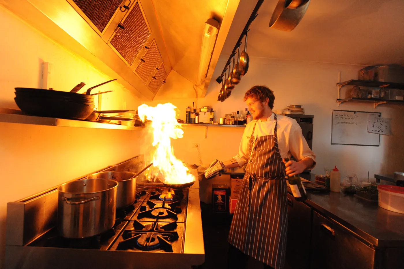 En cuisine pendant le service